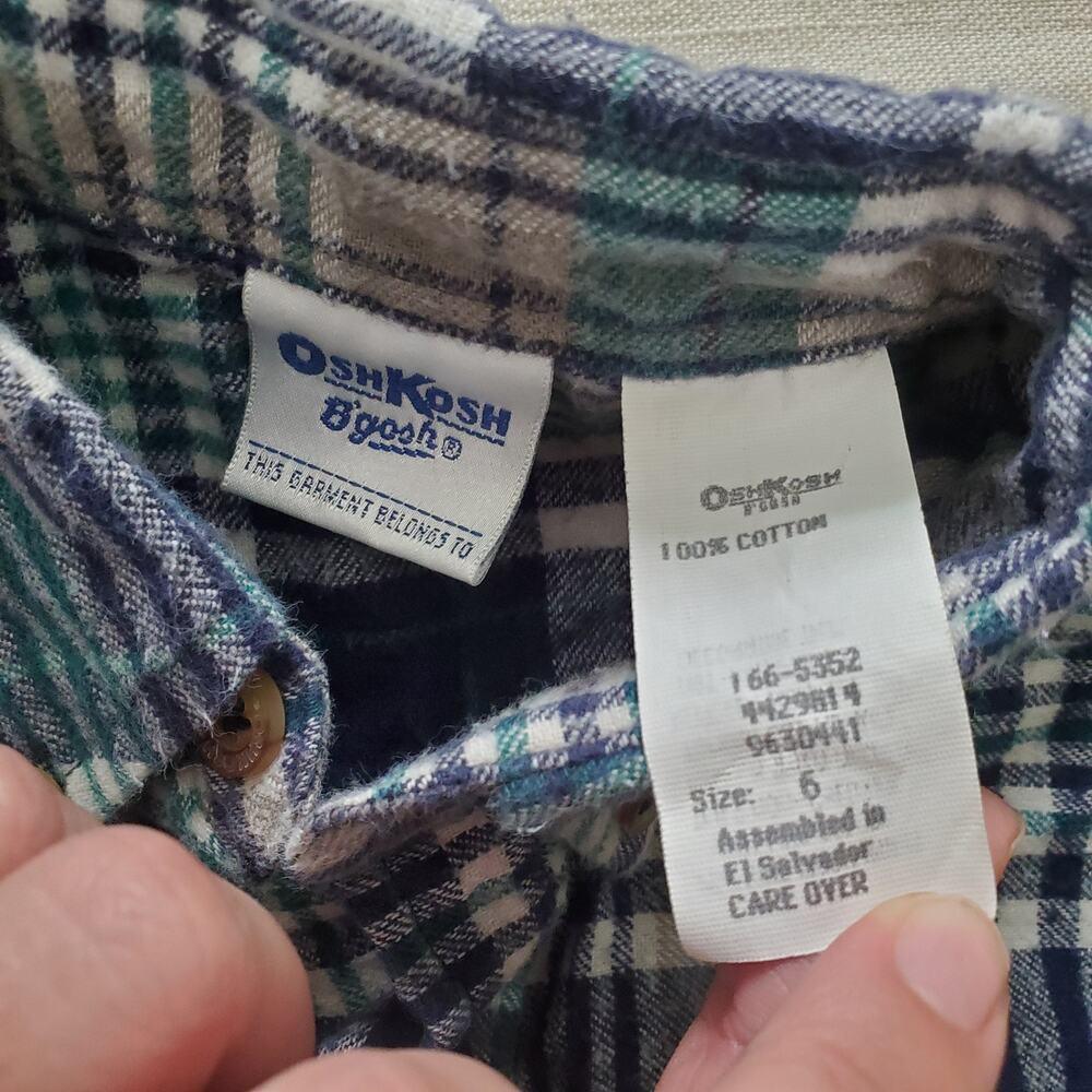 Vintage Oshkosh Oceanic Buttondown Shirt kids 6 - Picture 6 of 8
